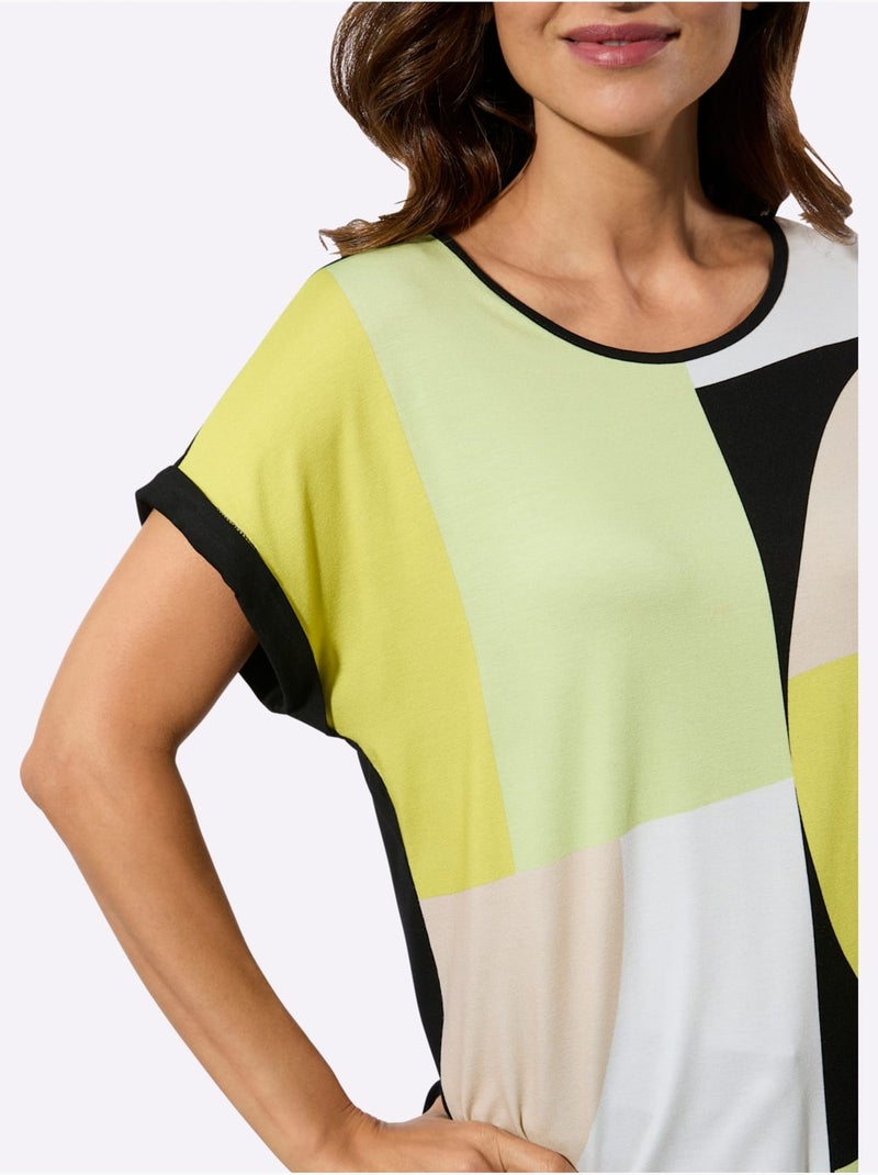 T-shirt Imprimé 95% Viscose (ecovero) - Taille Standard - Witt Noir Vert - Kiabi