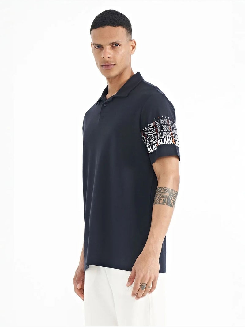 T-shirt imprimé à col polo tommy Bleu marine - Kiabi