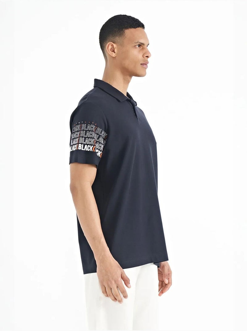 T-shirt imprimé à col polo tommy Bleu marine - Kiabi