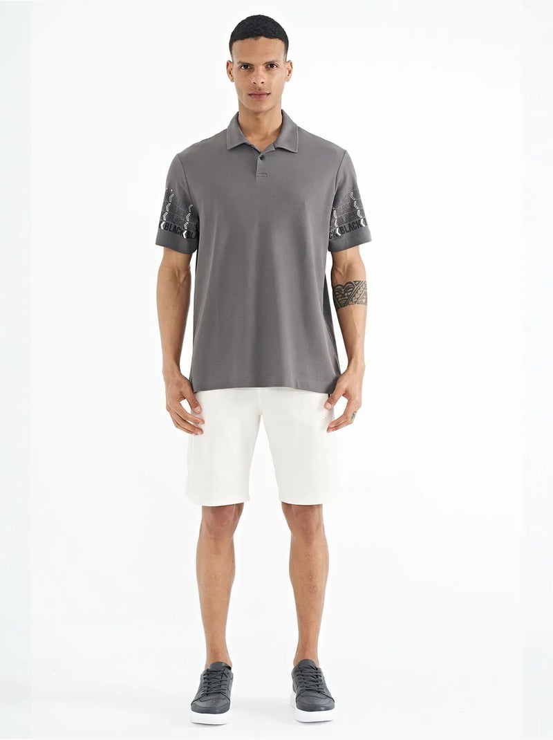 T-shirt imprimé à col polo tommy Gris Noir - Kiabi