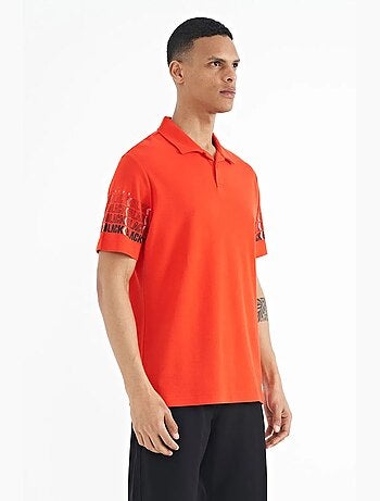 T-shirt imprimé à col polo tommy