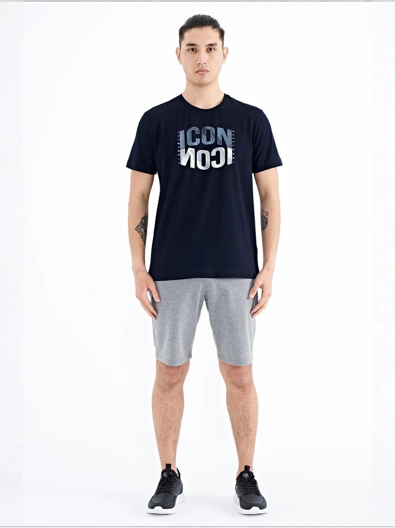 T-shirt imprimé à col rond avec patch tommy Bleu marine - Kiabi
