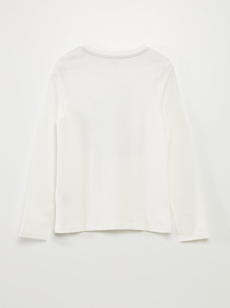 T-shirt imprimé à col rond Blanc - Kiabi