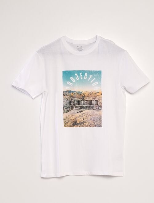 T-shirt imprimé à col rond - Kiabi