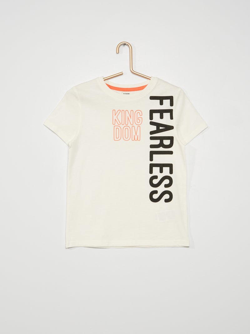 T-shirt imprimé à col rond Blanc - Kiabi