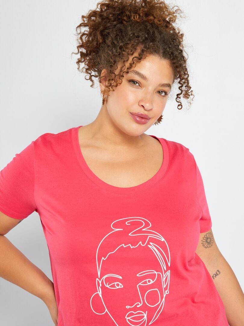 Tshirt Octobre Rose,Tee-Shirt Femme Grande Taille À Manches