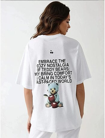 T-shirt imprimé à col rond surdimensionné hiccup