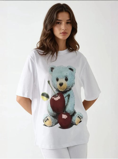 T-shirt imprimé à col rond surdimensionné hiccup - Kiabi T-shirt imprimé à col rond surdimensionné hiccup - Kiabi