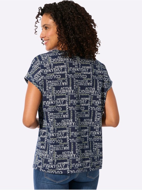 T-shirt imprimé à encolure ronde et mancherons décontractés - Taille standard - Witt - Kiabi T-shirt imprimé à encolure ronde et mancherons décontractés - Taille standard - Witt - Kiabi