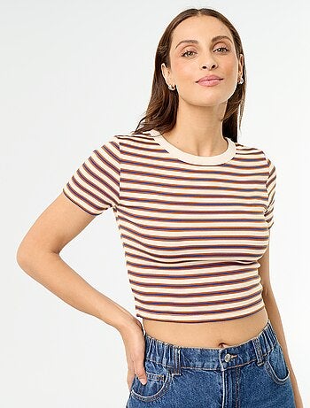 T-shirt imprimé à manches courtes à motif