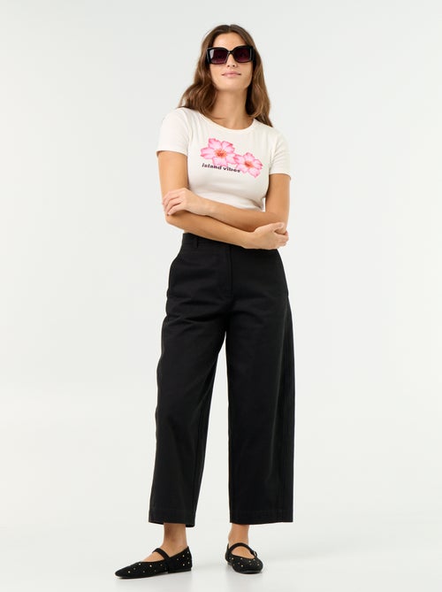 T-shirt imprimé à manches courtes à motif - Kiabi
