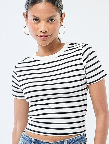 T-shirt imprimé à manches courtes à motif