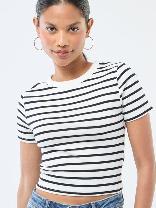 T-shirt imprimé à manches courtes à motif - Kiabi