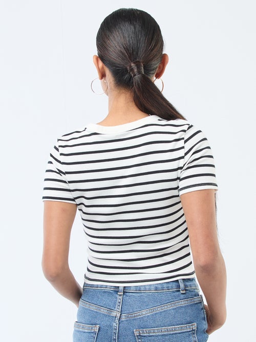 T-shirt imprimé à manches courtes à motif - Kiabi