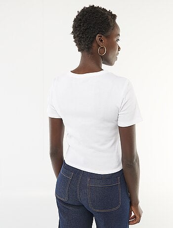 T-shirt imprimé à manches courtes à motif