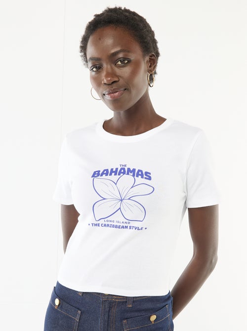 T-shirt imprimé à manches courtes à motif - Kiabi