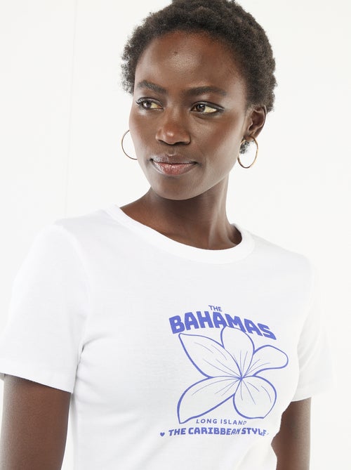 T-shirt imprimé à manches courtes à motif - Kiabi