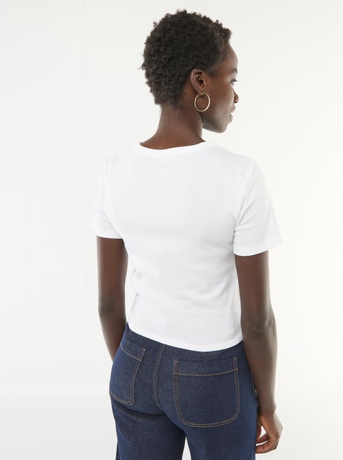 T-shirt imprimé à manches courtes à motif - Kiabi