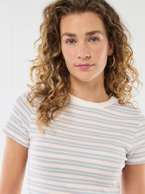 T-shirt imprimé à manches courtes à motif - Kiabi