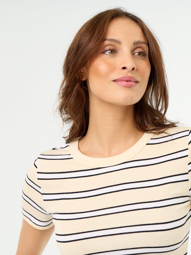 T-shirt imprimé à manches courtes à motif Jaune - Kiabi