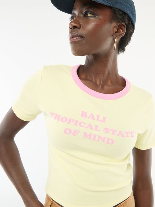 T-shirt imprimé à manches courtes à motif - Kiabi