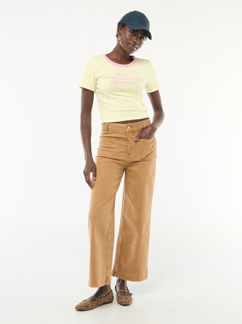 T-shirt imprimé à manches courtes à motif - Kiabi