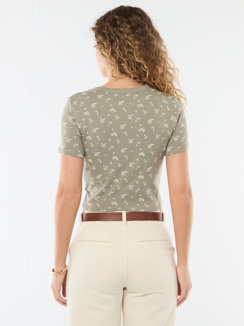 T-shirt imprimé à manches courtes à motif - Kiabi