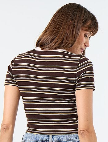 T-shirt imprimé à manches courtes à motif