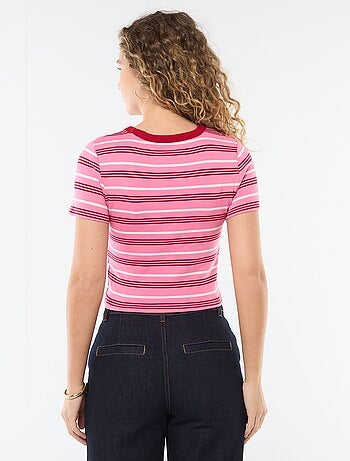 T-shirt imprimé à manches courtes à motif