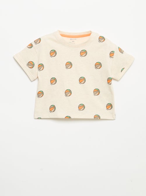 T-shirt imprimé à manches courtes - Kiabi