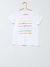 T-shirt Tee shirt enfant Fille Manche Courte Paris Papillon du 2 au 12ans !