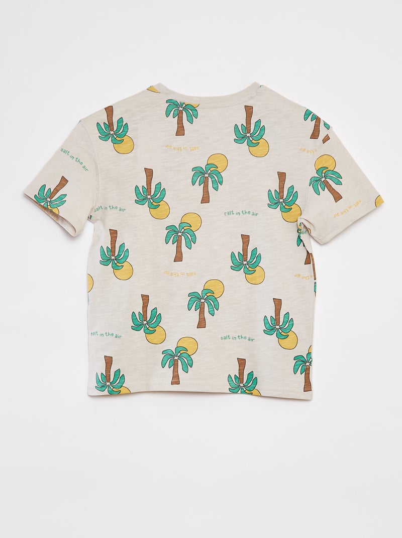 T-shirt imprimé à manches courtes Blanc - Kiabi