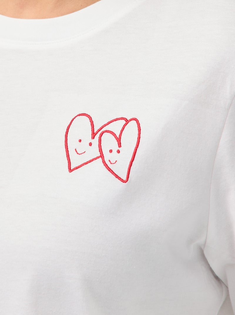 T-shirt imprimé à manches courtes Blanc - Kiabi