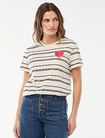 T-shirt imprimé à manches courtes