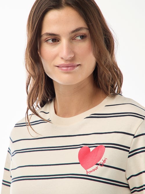 T-shirt imprimé à manches courtes - Kiabi