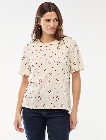 T-shirt imprimé à manches courtes