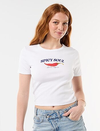 T-shirt imprimé à manches courtes