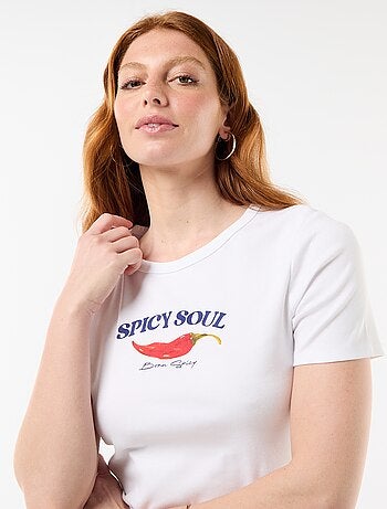 T-shirt imprimé à manches courtes