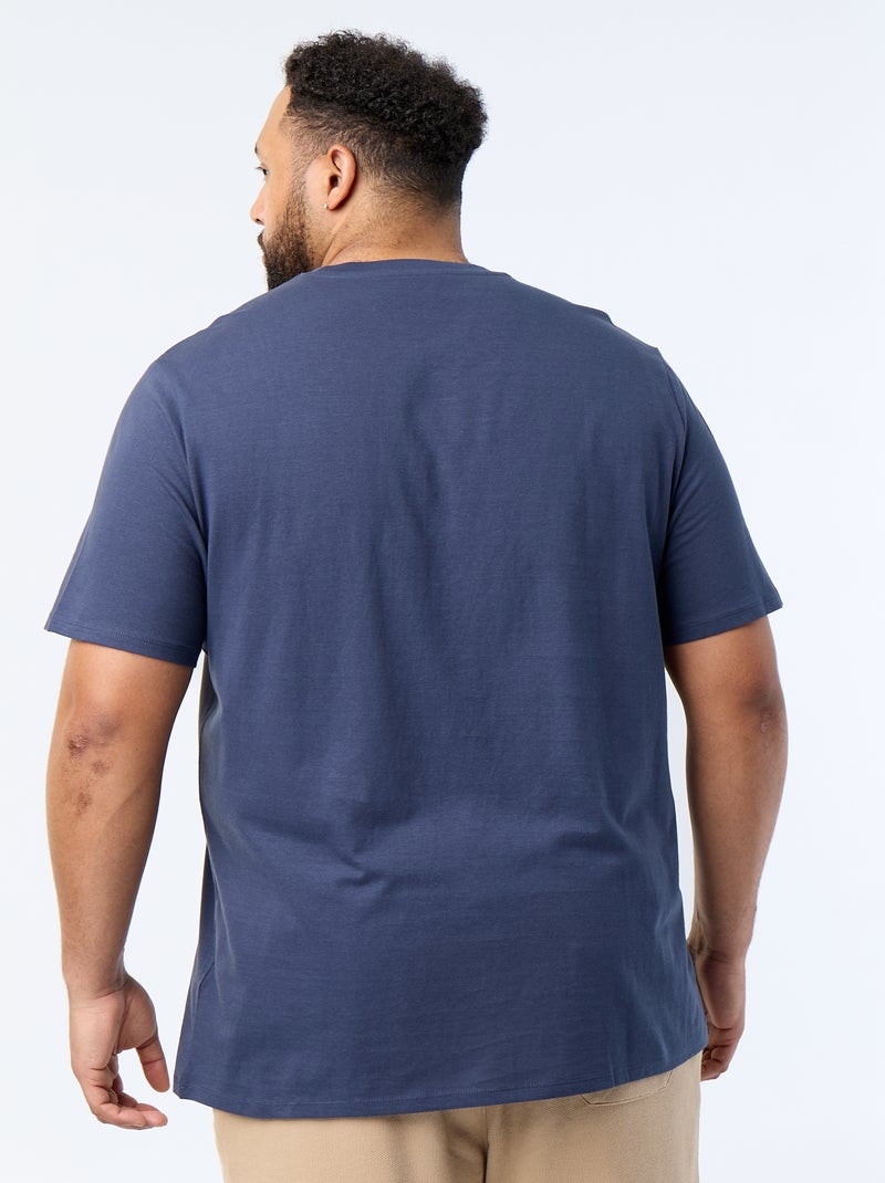 T-shirt imprimé à manches courtes Bleu - Kiabi