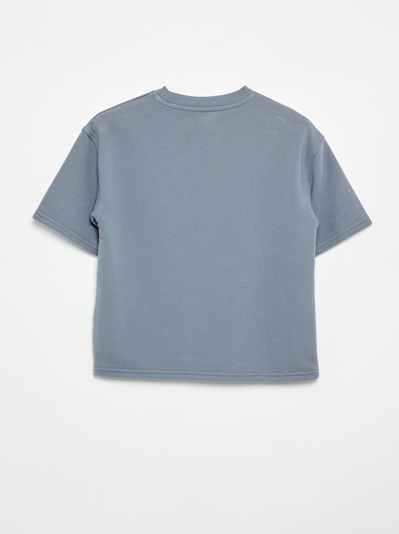 T-shirt imprimé à manches courtes Bleu - Kiabi