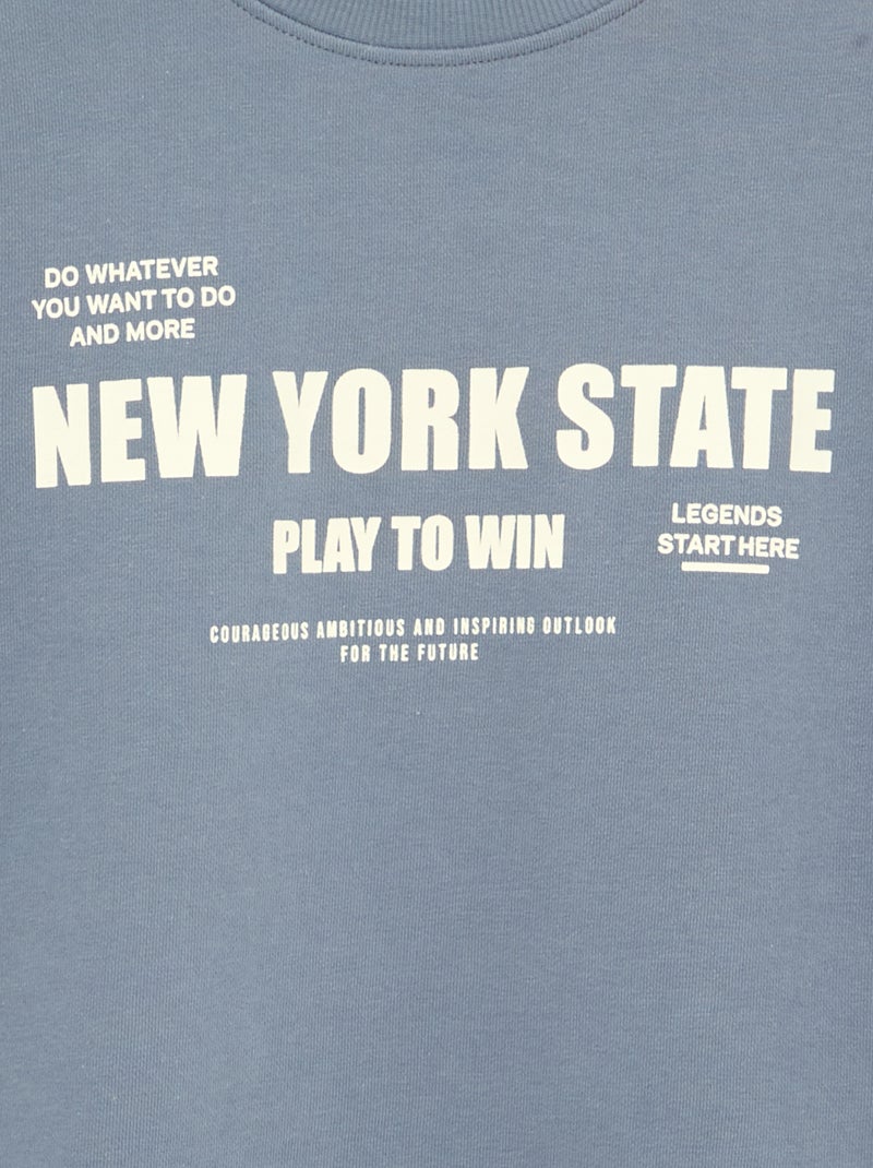 T-shirt imprimé à manches courtes Bleu - Kiabi