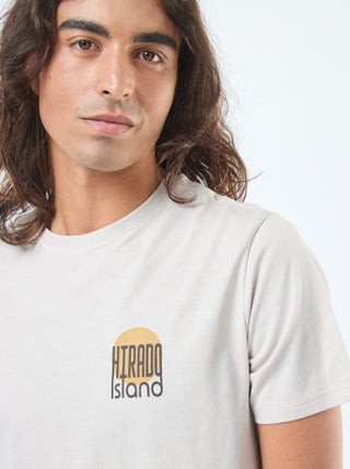 T-shirt imprimé à manches courtes et col rond