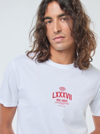 T-shirt imprimé à manches courtes et col rond