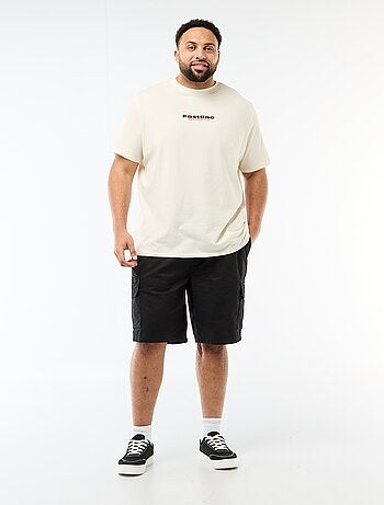T-shirt imprimé à manches courtes et col rond