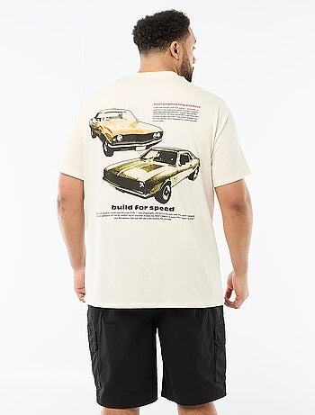 T-shirt imprimé à manches courtes et col rond