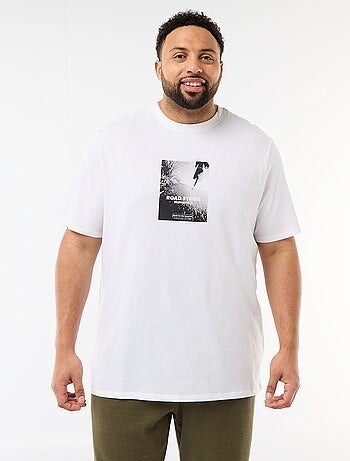 T-shirt imprimé à manches courtes et col rond