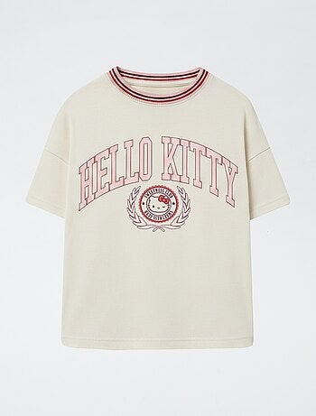 T-shirt imprimé à manches courtes et col rond