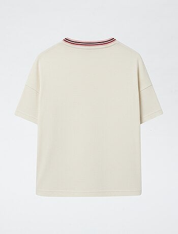 T-shirt imprimé à manches courtes et col rond
