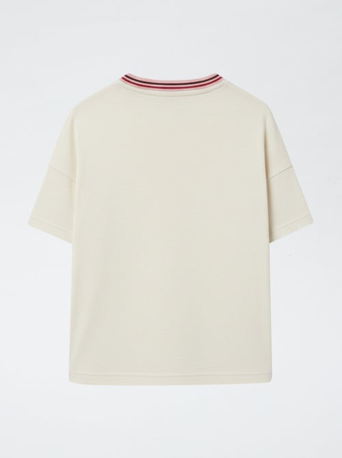 T-shirt imprimé à manches courtes et col rond - Kiabi
