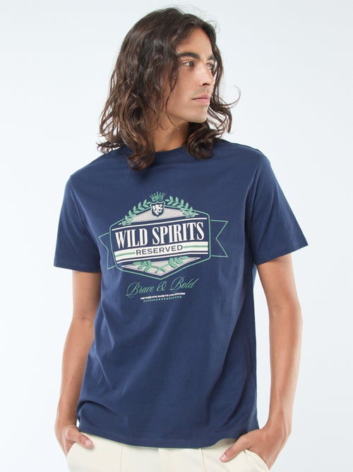 T-shirt imprimé à manches courtes et col rond - Kiabi T-shirt imprimé à manches courtes et col rond - Kiabi